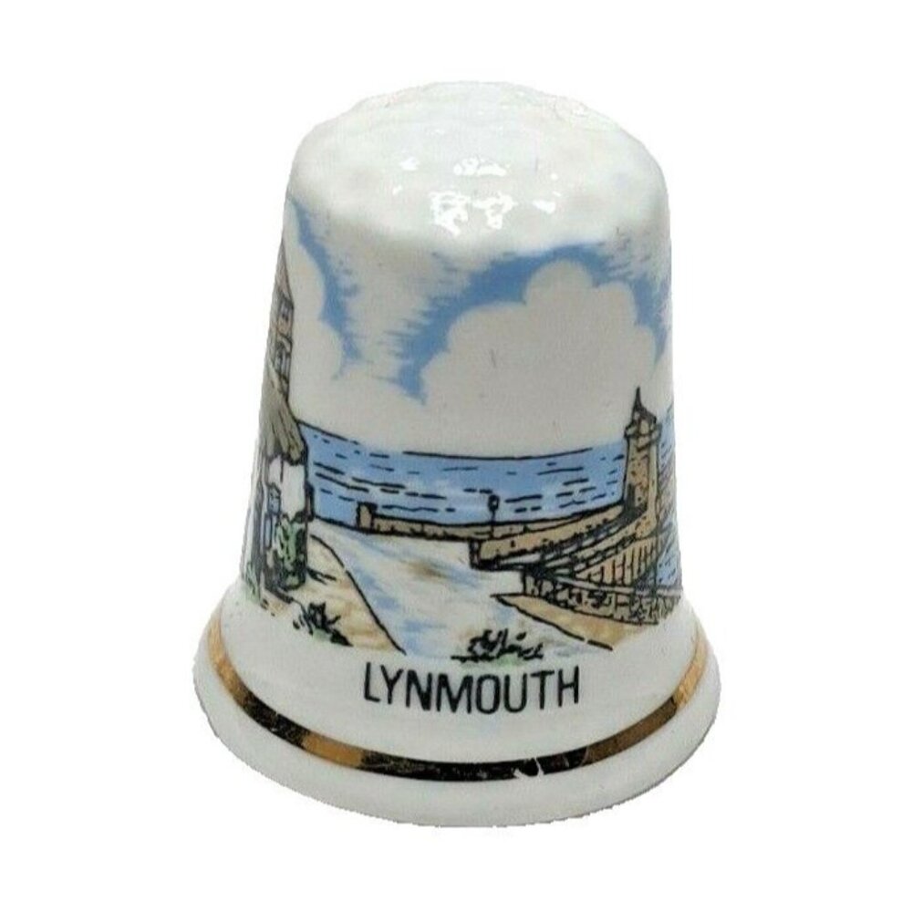 Fontygary Pottery Lynmouth Village Souvenir Collectors Bone China Thimble